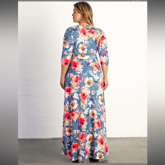 New Kiyonna Meadow dreams Floral Maxi Dress size 2X 🌸🌹🌺🌷 - Picture 3 of 8